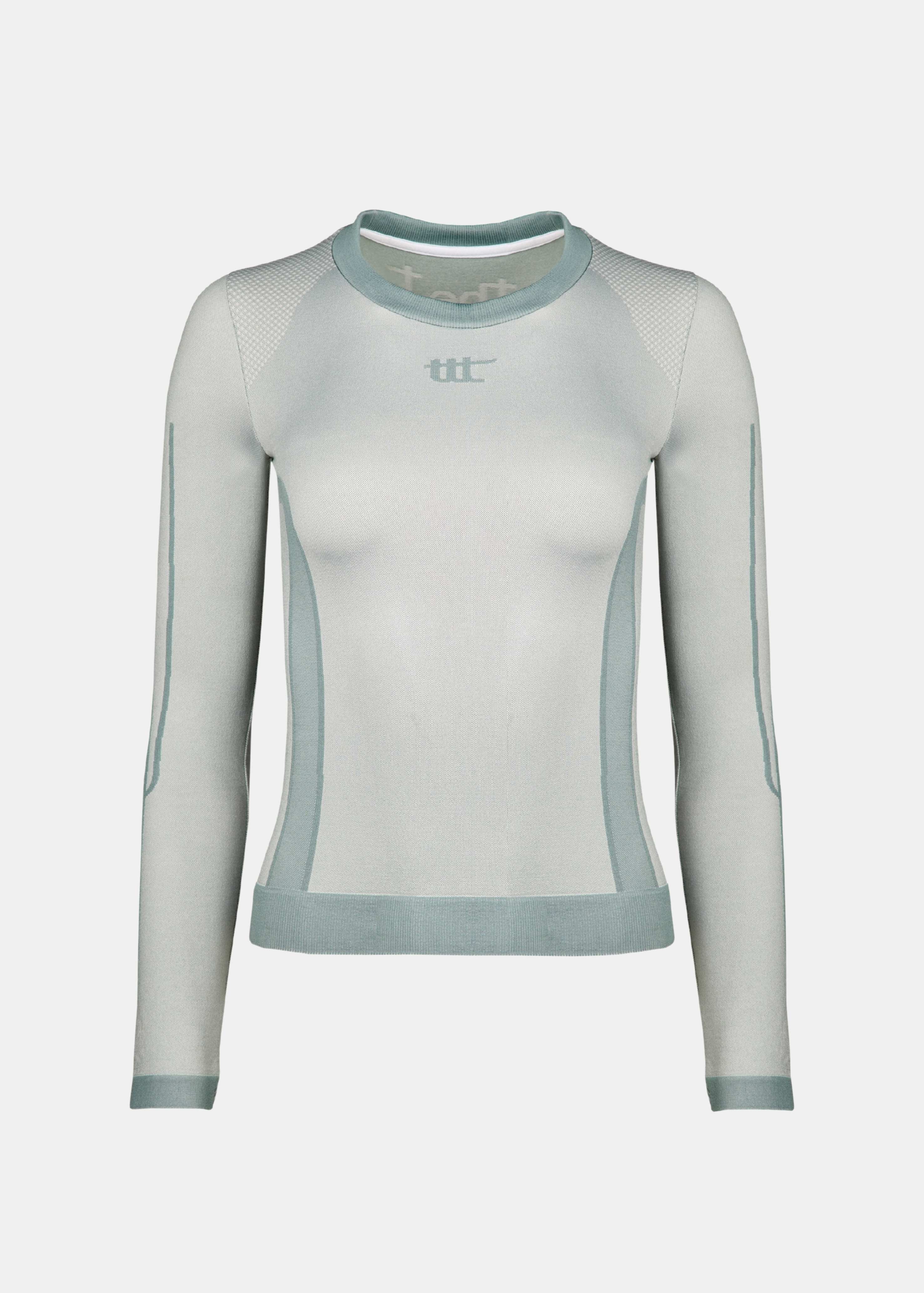 Seamless Long Sleeve Slate Blue