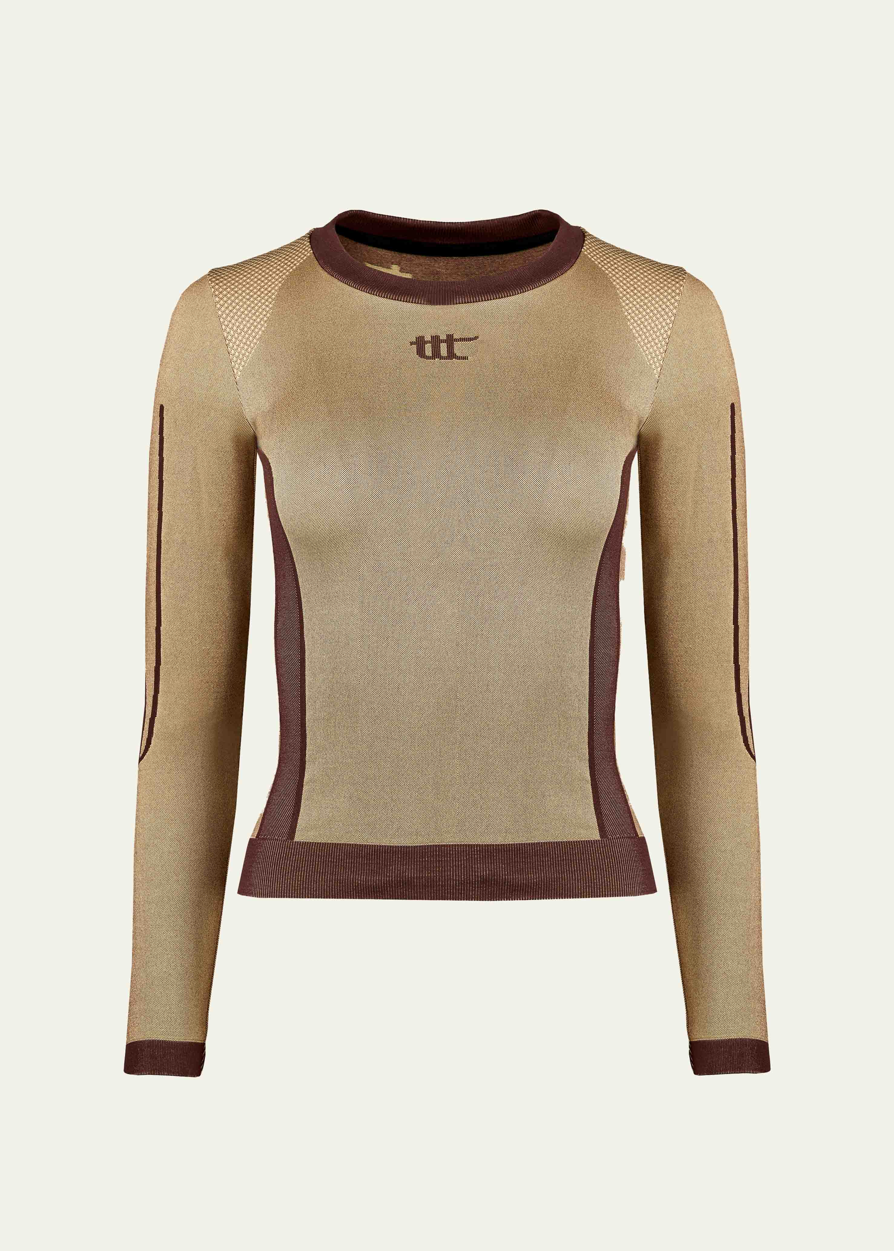 Seamless Long Sleeve Goldbraun