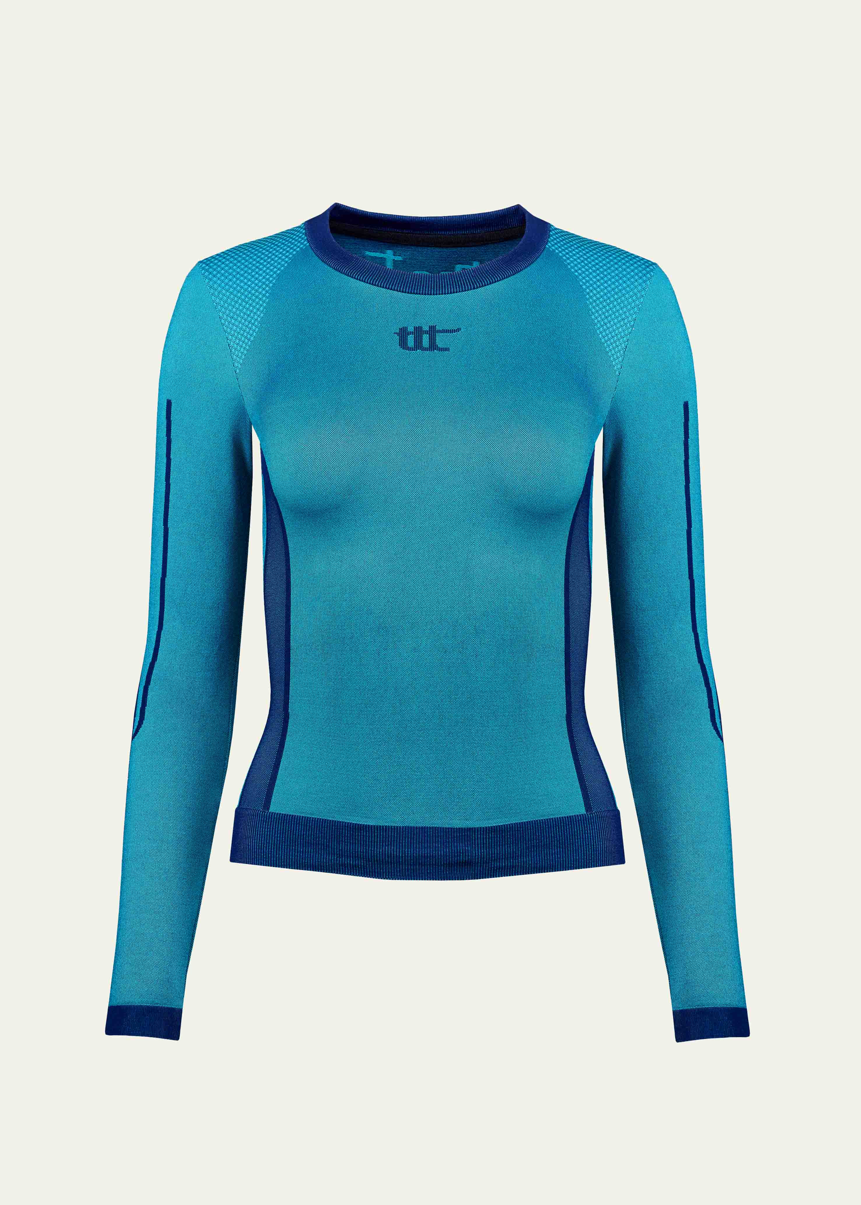 Seamless Long Sleeve Aqua