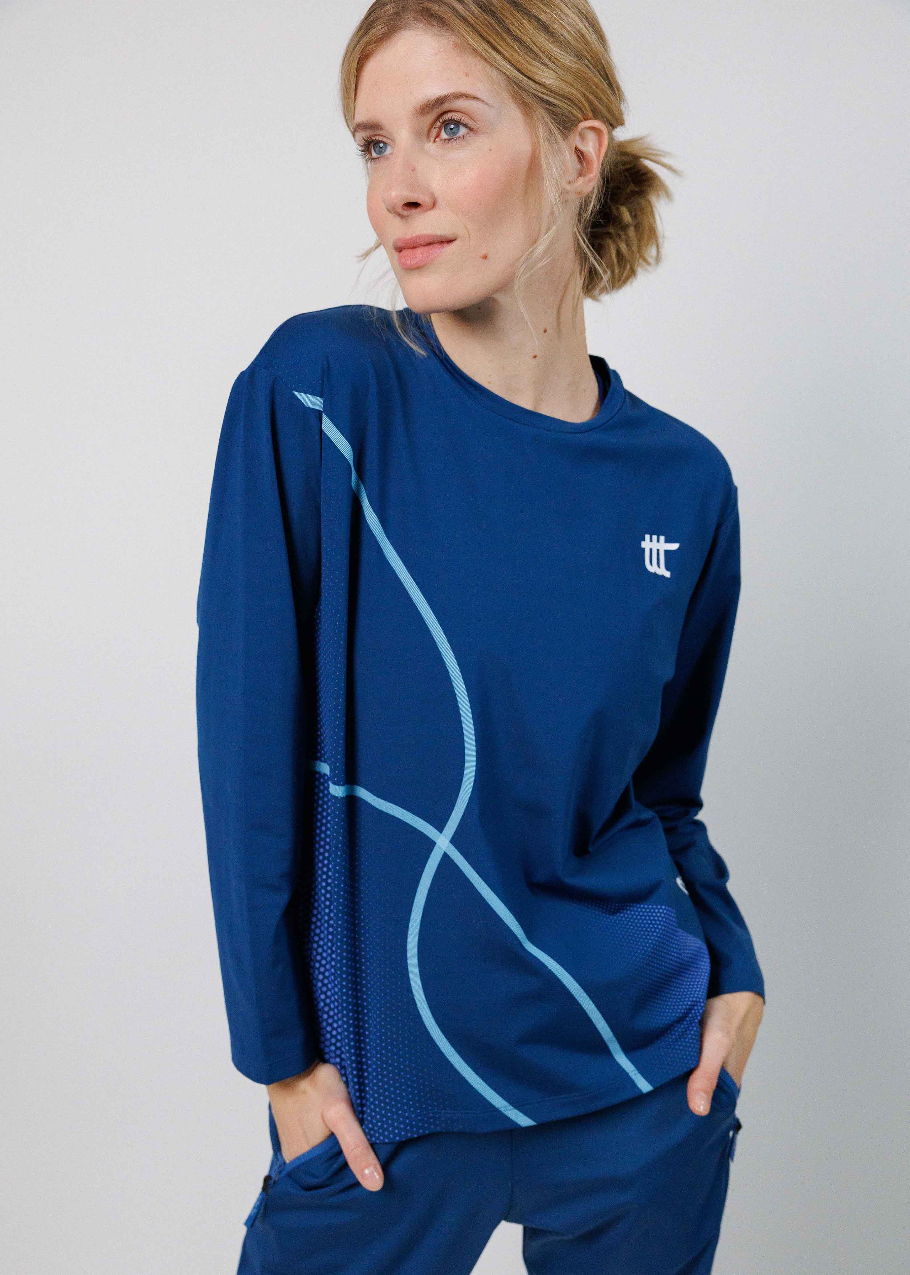 Pace Langarmshirt Damen Blau